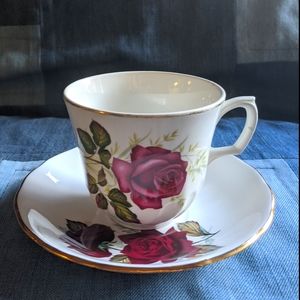 Vintage Anniversary rose bone China vintage teacup set